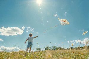 boy with kite